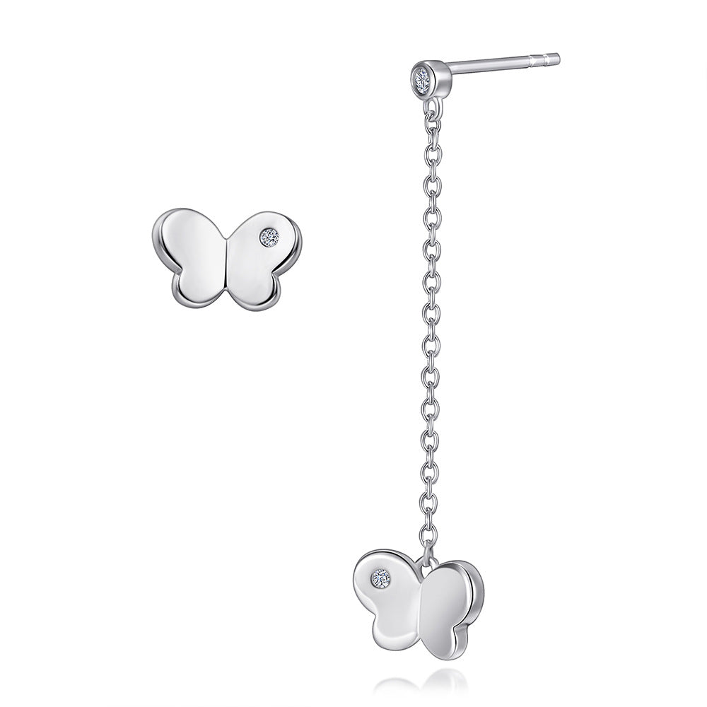 Damenohrringe mit filigranem Schmetterlingsdesign und funkelndem Zirkonia-Besatz Shop Nory