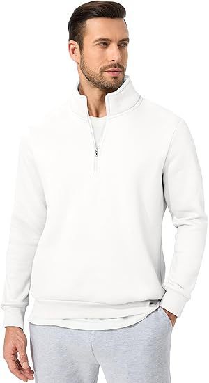 Herren nan halbzip Pullover aus schwerer Baumwollmischung mit hohem Stehkragen und gerippten Bündchen Shop Nory