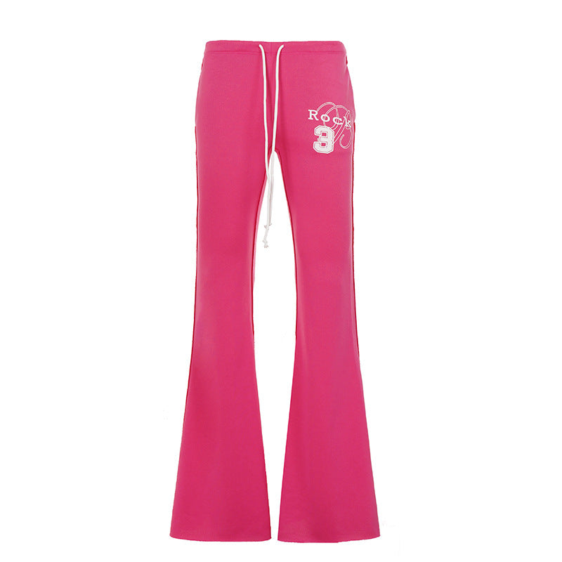 Damen nan ausgestellte Sweatpants mit extra weitem Schlag, elastischem Bund und Kordelzug Shop Nory