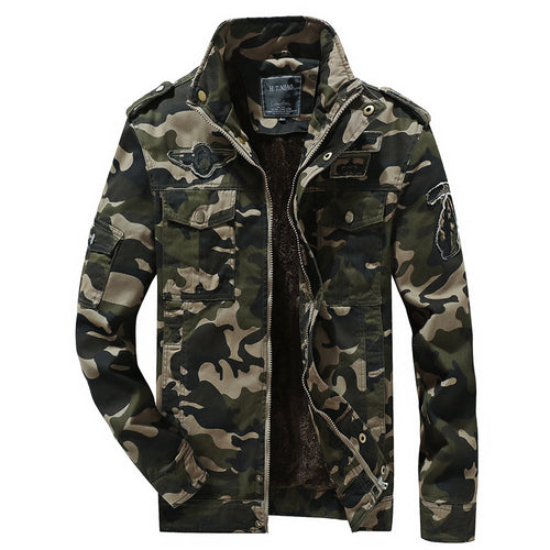 Herren Camouflage-Fieldjacke mit Sherpa‑Futter und multifunktionalen Utility‑Taschen Shop Nory