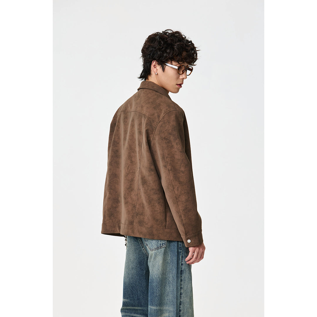 Unisex Kurz geschnittener Blouson in Wildlederoptik mit markanten Knebelverschlüssen Shop Nory