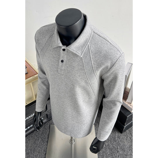Herren Sportliches Langarm Poloshirt Shop Nory