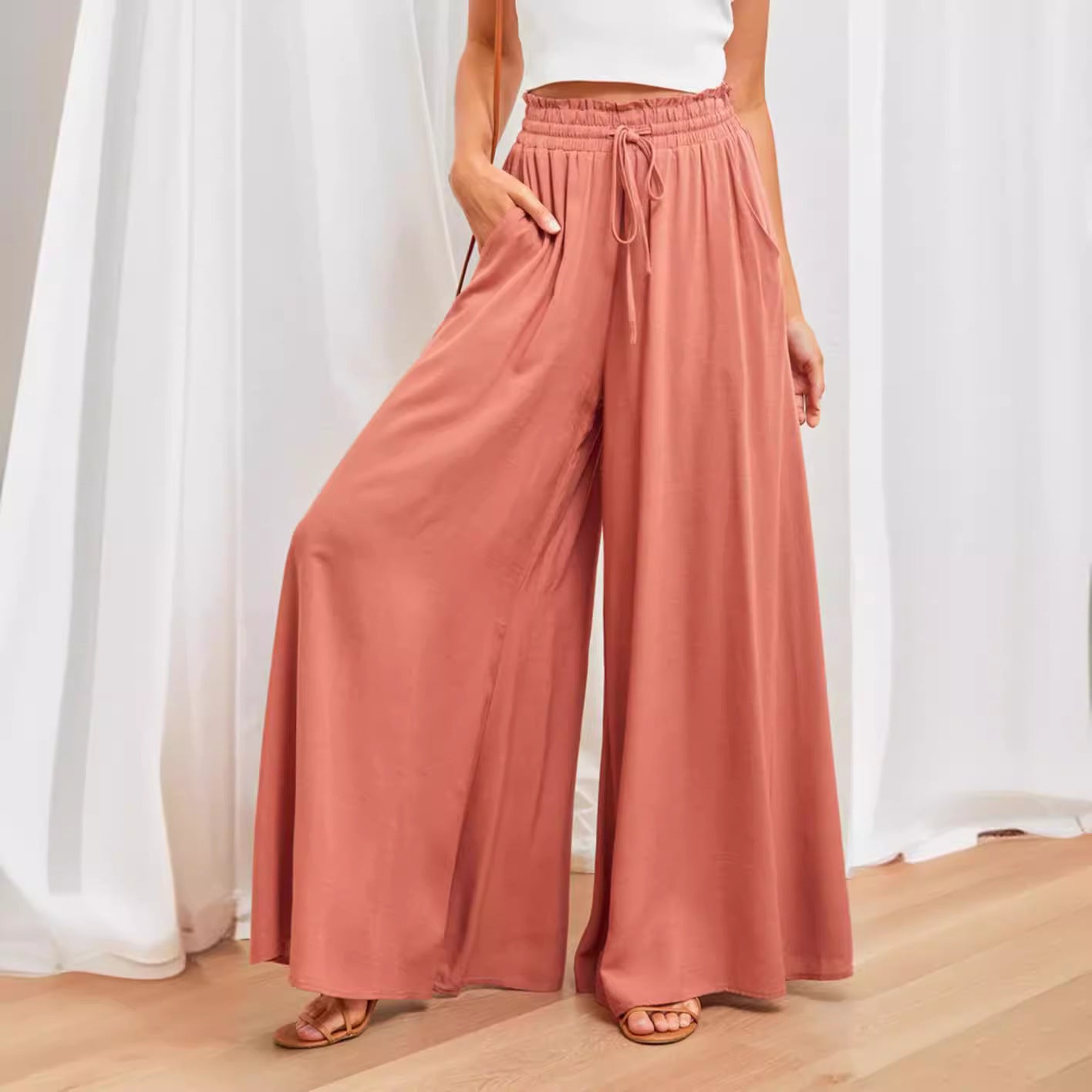 Maxi-Rock im Boho-Stil für Damen mit Kordelzugbund