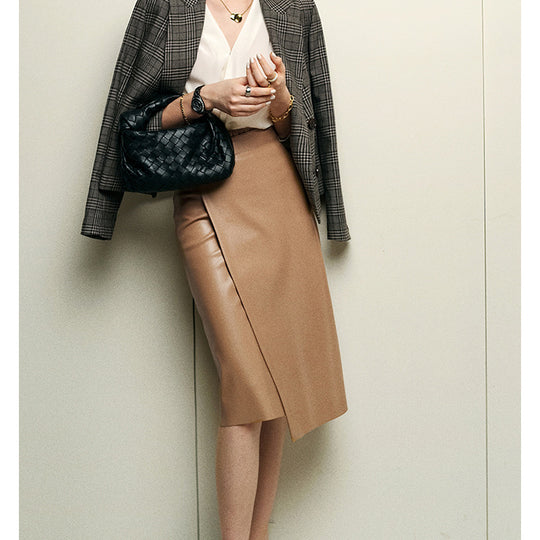 Damen Eleganter Wickelrock aus hochwertigem Material Shop Nory