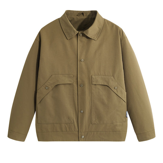 Herren Kurz geschnittene Arbeitsjacke mit aufgesetzten Klappentaschen Shop Nory
