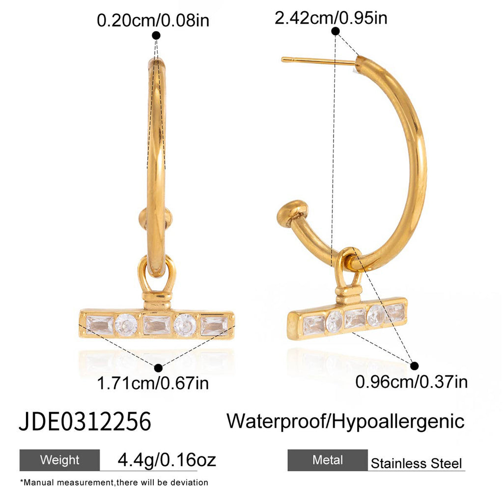 Damen Ohrhänger mit funkelndem Kristallschmuck und hypoallergener Edelstahlverarbeitung Shop Nory