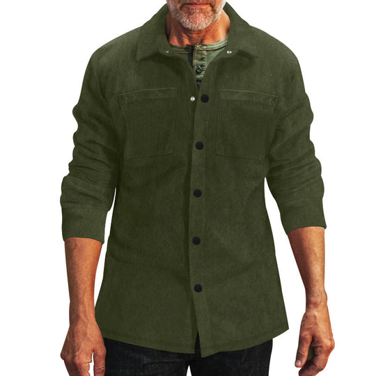 Herren Cord-Jacke mit praktischen Brusttaschen und modernem Schnitt