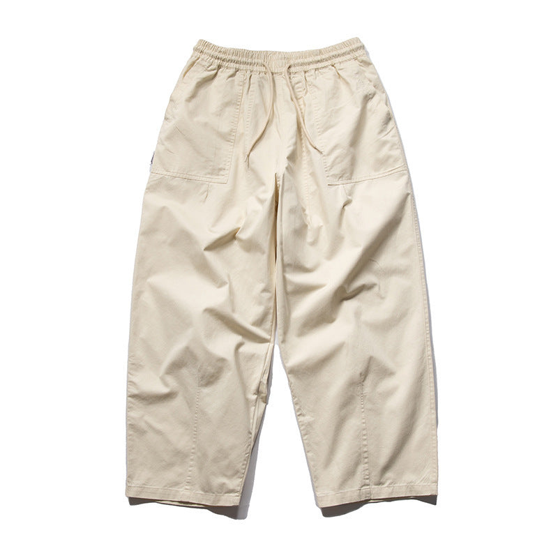 Herren Weite Relaxed-Cargo-Hose mit elastischem Tunnelzugbund und aufgesetzten Beuteltaschen Shop Nory