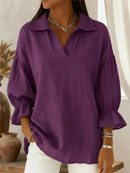 Damen Lässige und elegante Bluse mit weiten Ärmeln Shop Nory