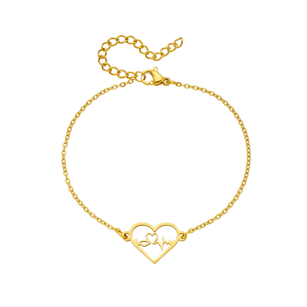 Damen Armband mit Herzschlag-Design aus hochwertigem Edelstahl Shop Nory