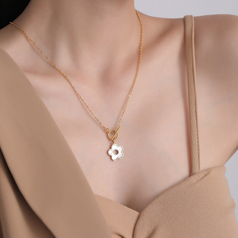 Frauen Blumen Charm Anhänger Halskette Shop Nory