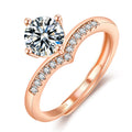 Damen Eleganter Ring mit funkelndem Zirkonia-Besatz Shop Nory