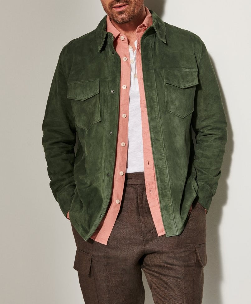Herren hochwertige Vegan lederjacke im klassischen Design