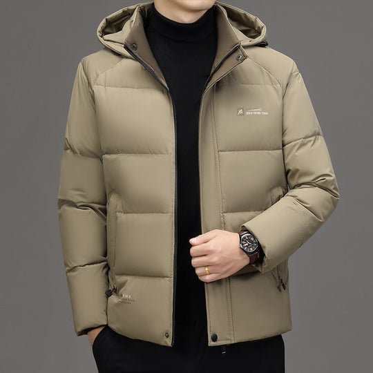 Herren Wattierte Stehkragenjacke mit wasserabweisender Oberfläche und Reißverschlusstaschen Shop Nory