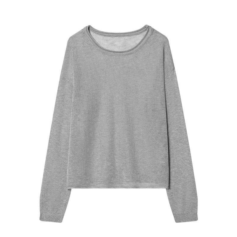 Damen Feinstrick-Loungewear-Set mit Rundhals-Pullover, weitem Palazzo und strukturierter Rock-Overlay Shop Nory