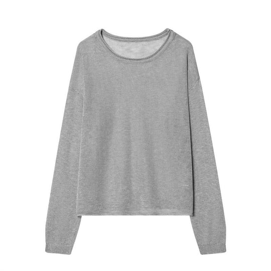 Damen Feinstrick-Loungewear-Set mit Rundhals-Pullover, weitem Palazzo und strukturierter Rock-Overlay Shop Nory