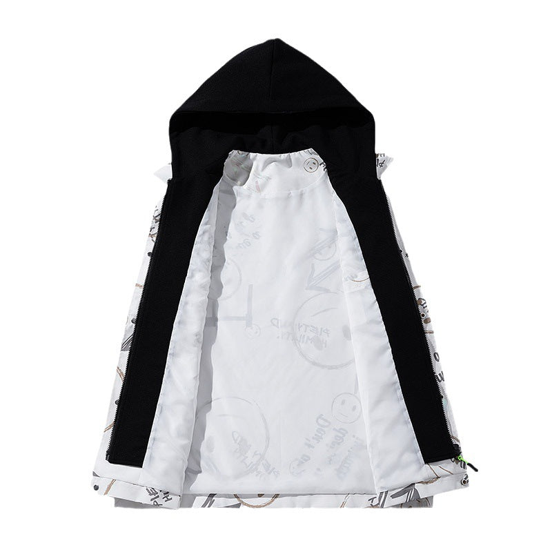 Damen Modische Kapuzenjacke mit grafischem Design Shop Nory