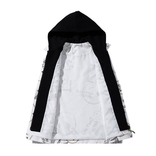 Damen Modische Kapuzenjacke mit grafischem Design Shop Nory