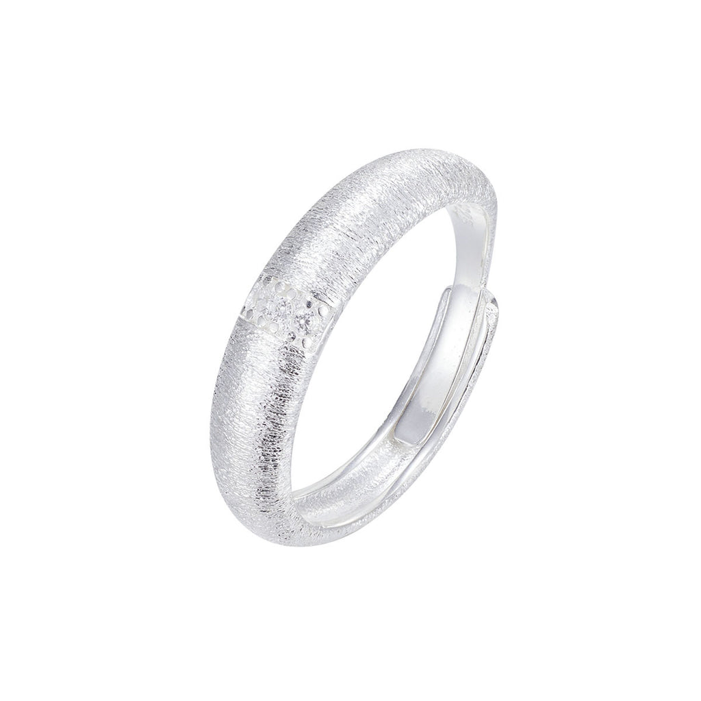 Damen Ring mit strukturiertem Design und funkelnden Zirkonia Shop Nory