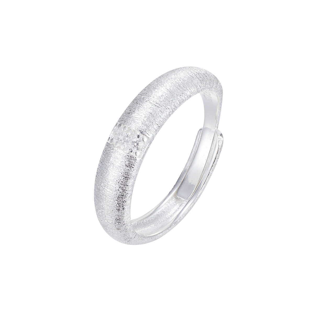 Damen Ring mit strukturiertem Design und funkelnden Zirkonia Shop Nory