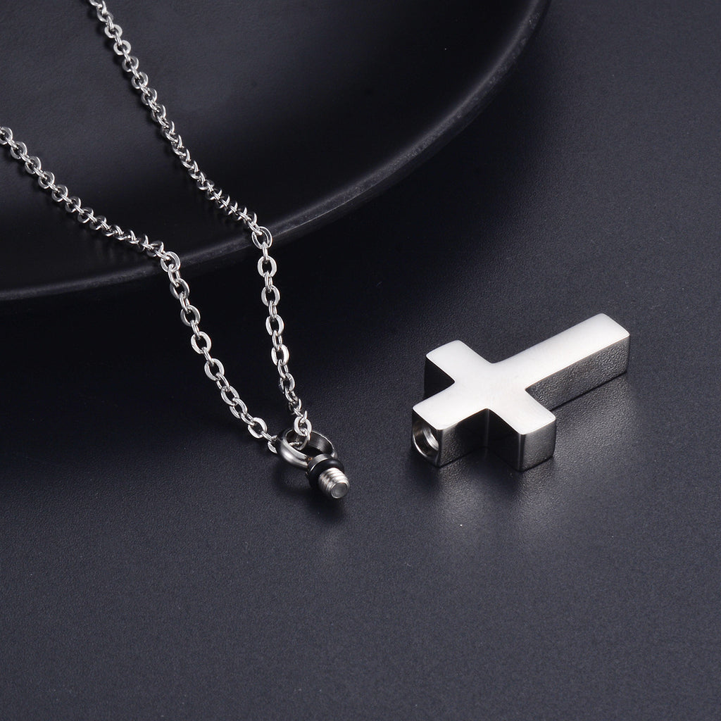 Damen Halskette mit stilvollem Kreuzanhänger aus hochwertigem Metall Shop Nory