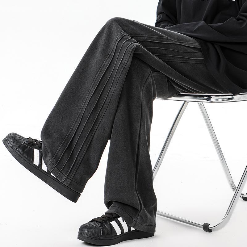 Herren weite Samt-Relaxhose mit Kordelzug und betonten Seitennähten Shop Nory