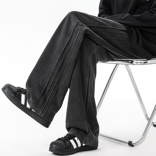 Herren weite Samt-Relaxhose mit Kordelzug und betonten Seitennähten Shop Nory