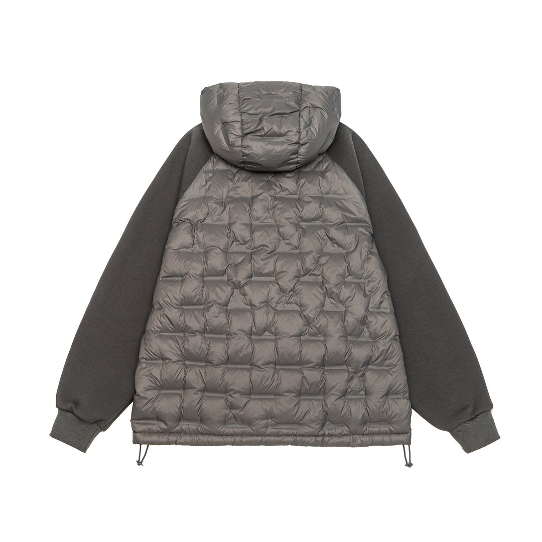 Herren Hybrid-Steppjacke mit wattierter Front, Kapuze und elastischen Ärmelabschlüssen Shop Nory