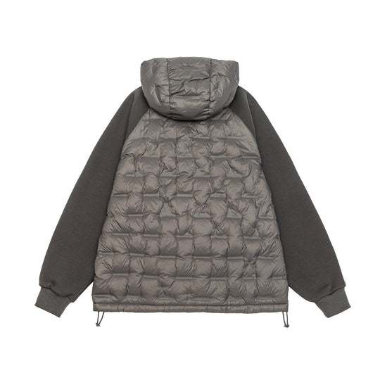 Herren Hybrid-Steppjacke mit wattierter Front, Kapuze und elastischen Ärmelabschlüssen Shop Nory