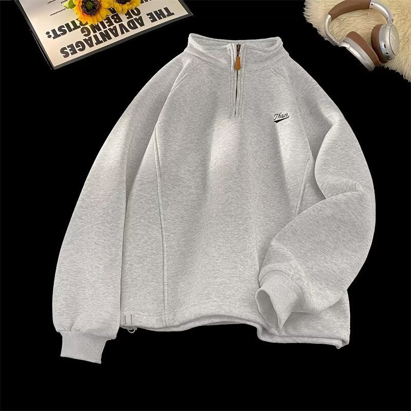 Damen Urbaner Fleece-Pullover mit Stehkragen Shop Nory