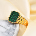 Damen Ring mit grünem Malachit und kunstvollem Design Shop Nory