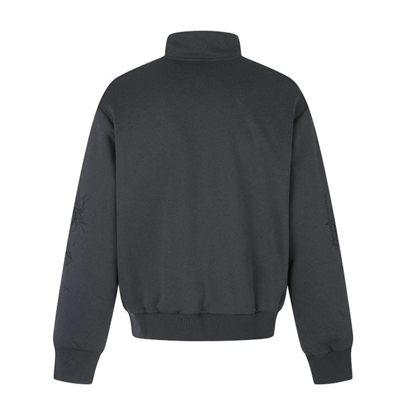 Damen Zip-Sweatjacke mit Stehkragen und Leoparden‑Union‑Jack‑Print Shop Nory