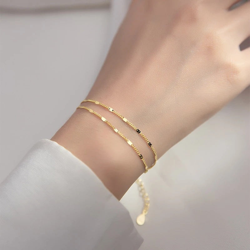 Damen filigrane Armbänder mit doppeltem Kettendesign Shop Nory