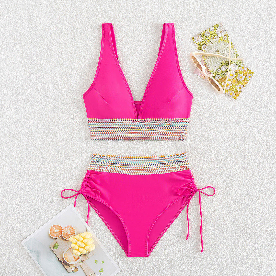Damen Hochgeschnittener Sportbikini Shopnory
