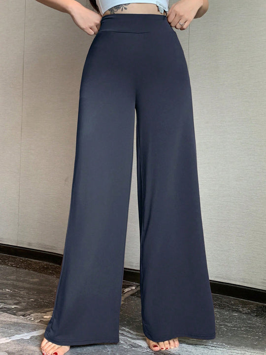 Damen Palazzohose mit hoher Taille und weitem Bein Shop Nory