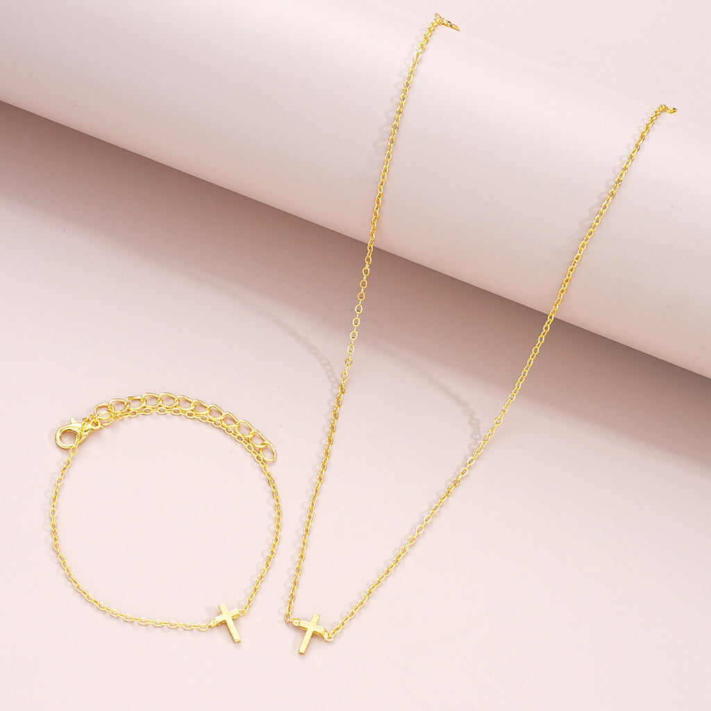 Damen Schmuckset mit zarten Kreuzanhängern Shop Nory