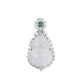 Damen Anhänger mit edlem Jade-Edelstein und funkelnden Zirkonia Shop Nory
