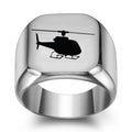 Herren Siegelring mit detailverliebtem Hubschrauber-Motiv Shop Nory