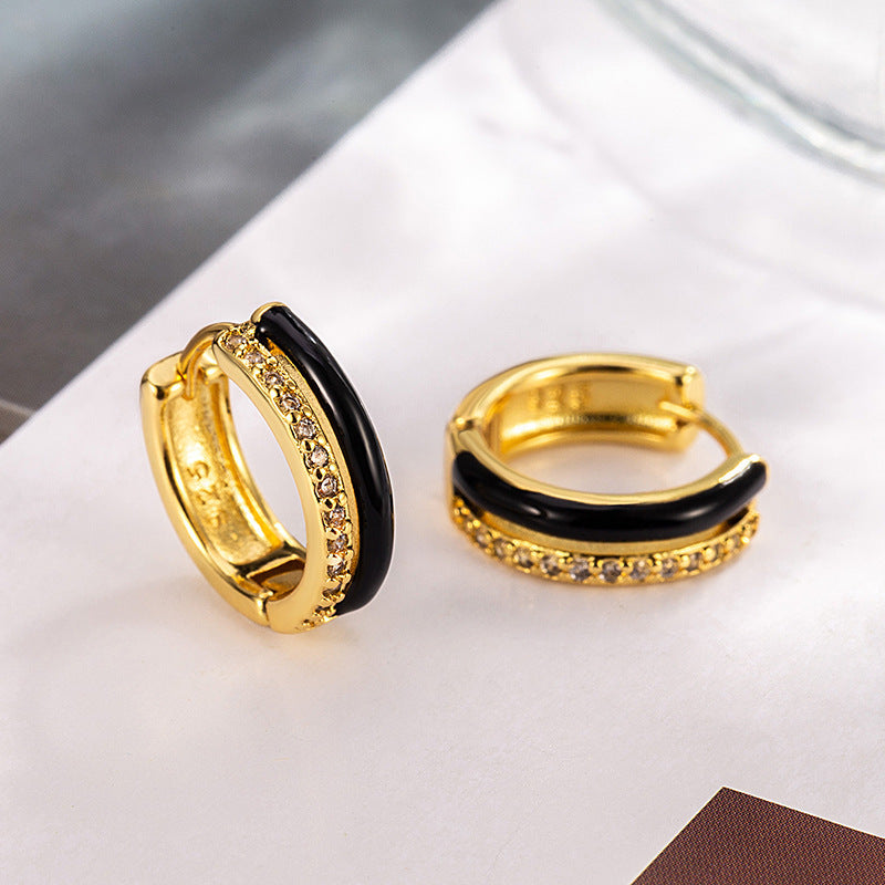 Damen Creolen mit funkelndem Zirkon und modernem Design Shop Nory