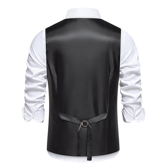 Herren Taillierte Weste mit asymmetrischem Reißverschluss und V-Ausschnitt Shop Nory