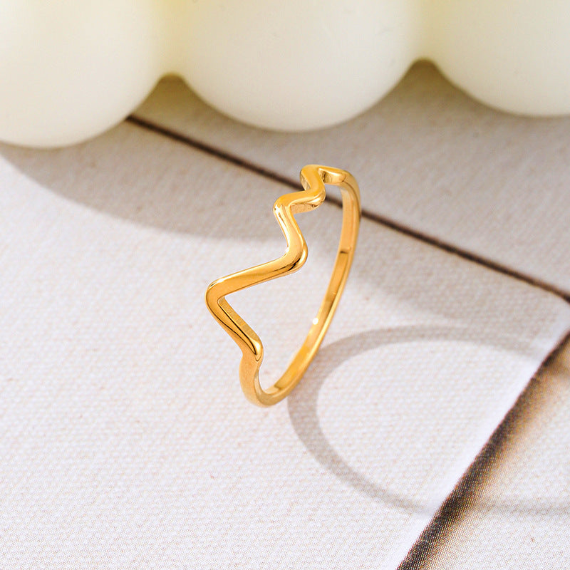 Damen Ring mit elegantem Zickzack-Design Shop Nory