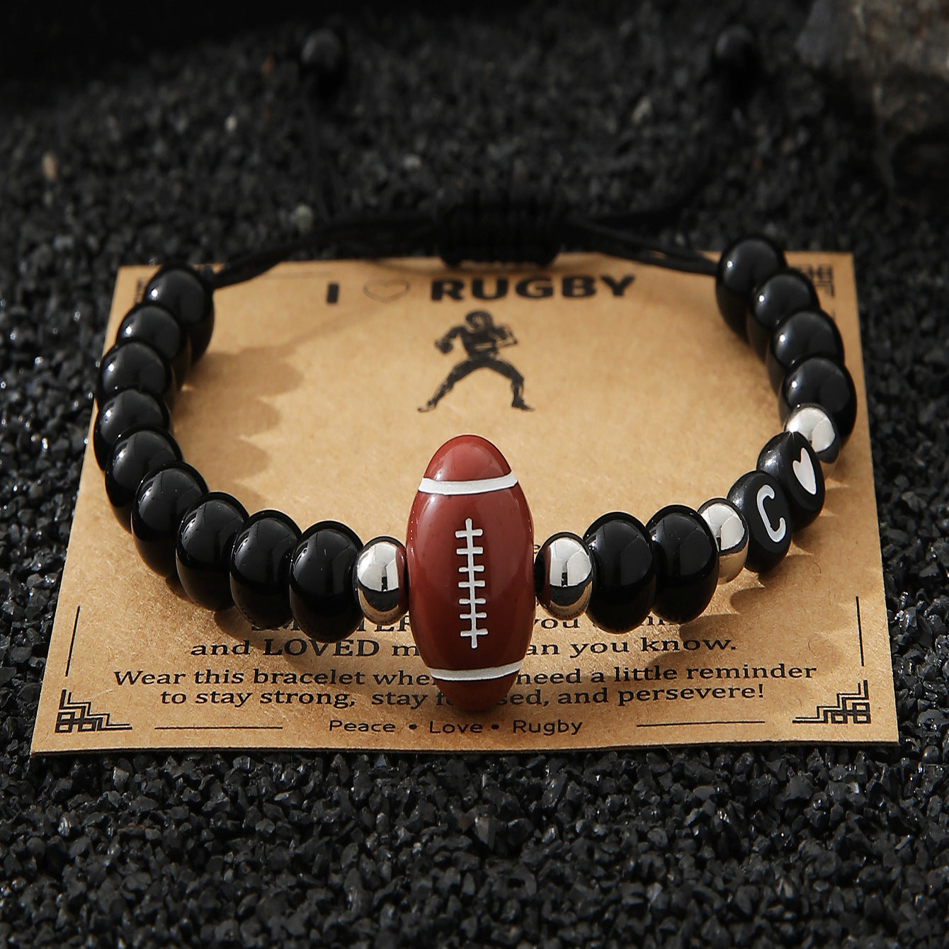 Unisex-Armband mit Rugby-Motiv Shop Nory
