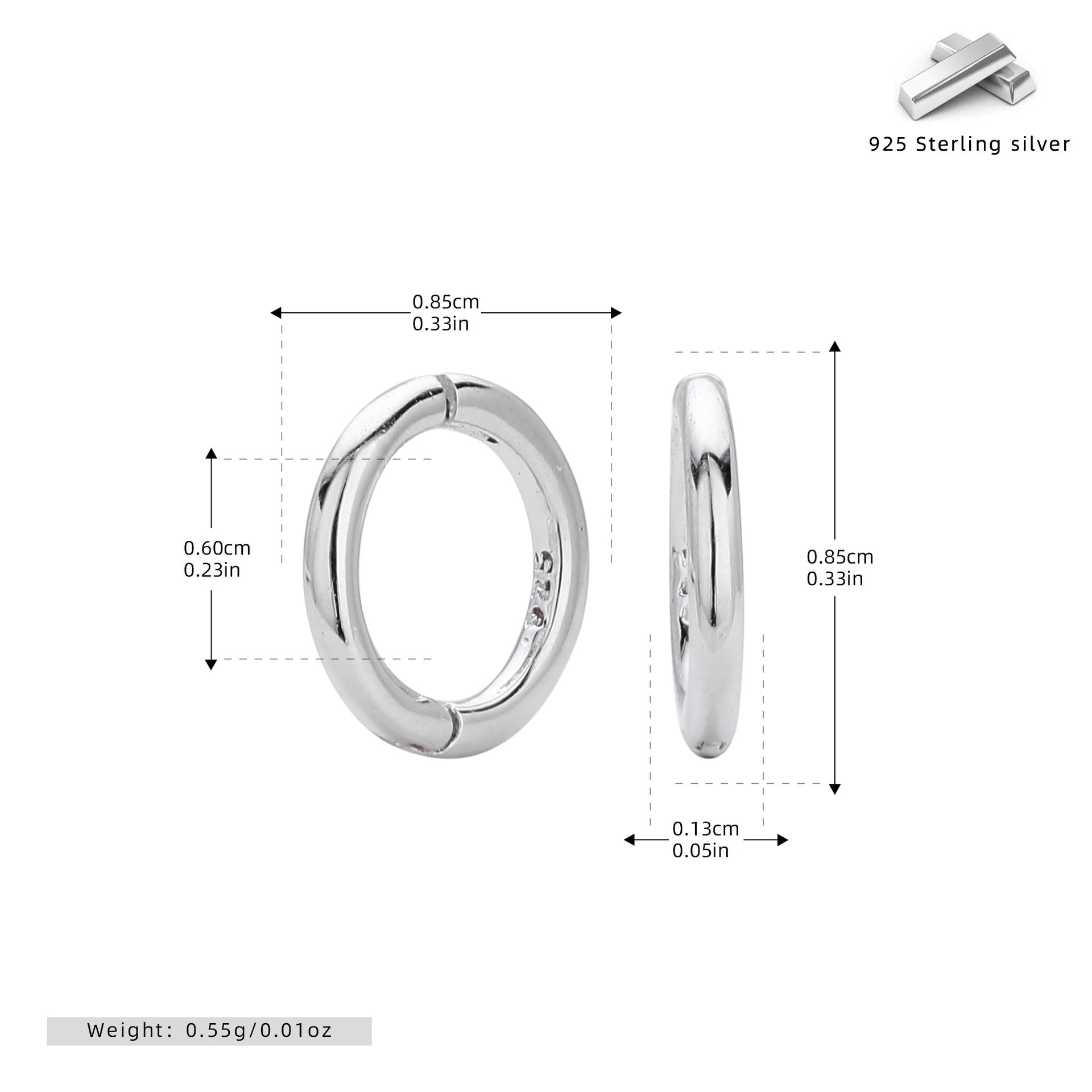Damen Creolen aus hochwertigem 925 Sterlingsilber Shop Nory