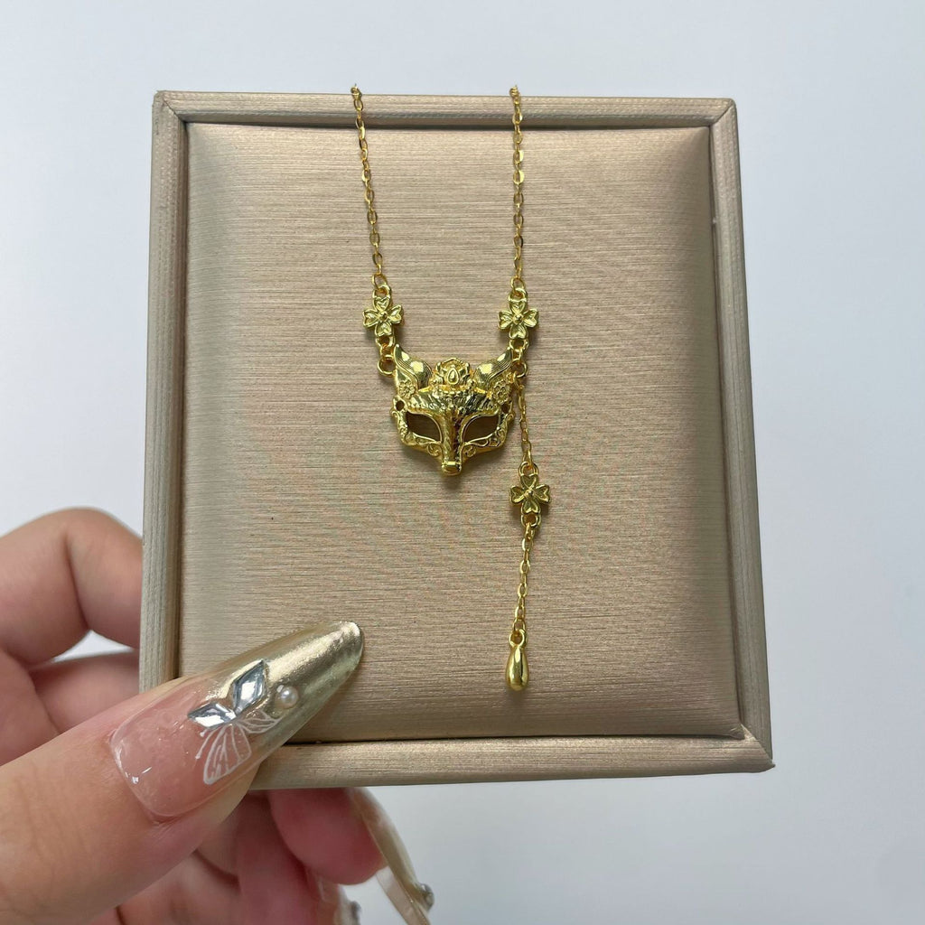 Damen Kette mit kunstvollem Fuchs-Anhänger und verspielten Details Shop Nory