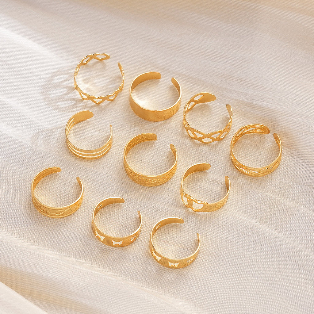 Damen Fußring-Set mit eleganten und filigranen Designs Shop Nory