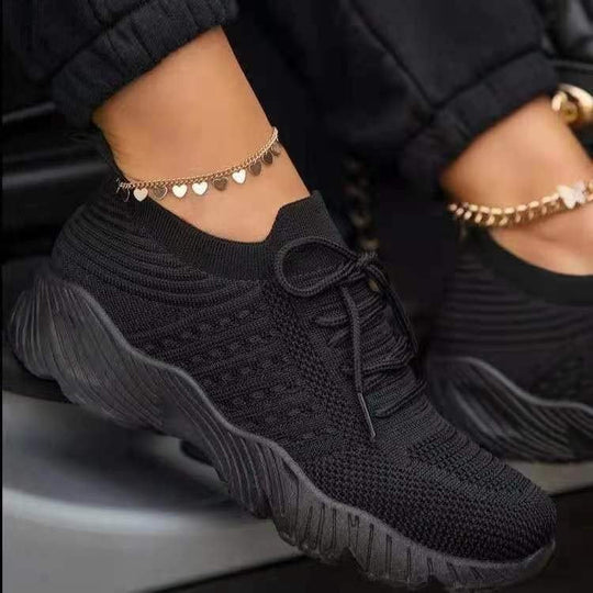 Damen atmungsaktive Sportschuhe mit flexiblem Mesh-Obermaterial und rutschfester Sohle