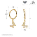 Damen Ohrringe mit funkelnden Schmetterlingsanhängern aus hochwertigem 925 Sterling Silber Shop Nory