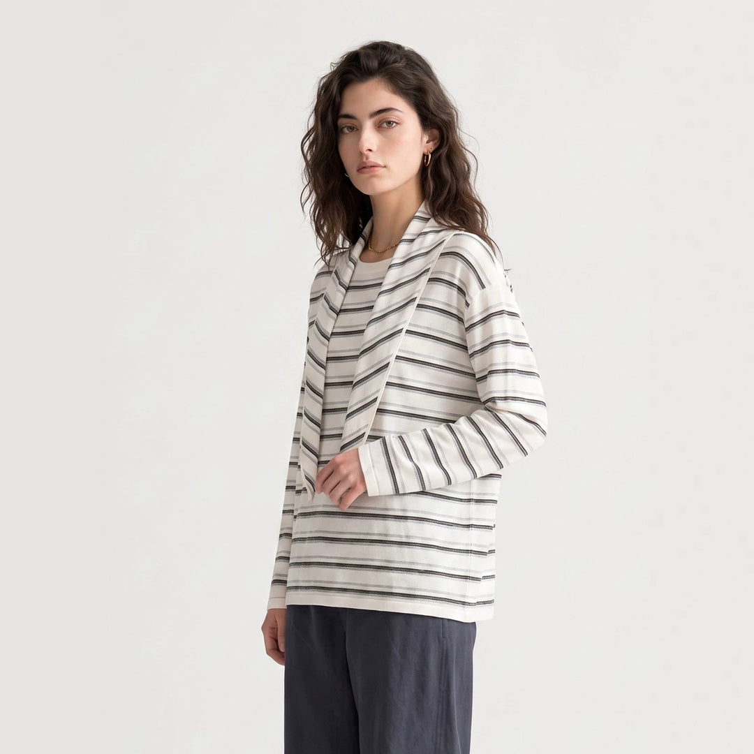 Damen Lässige Streifenjacke Shop Nory