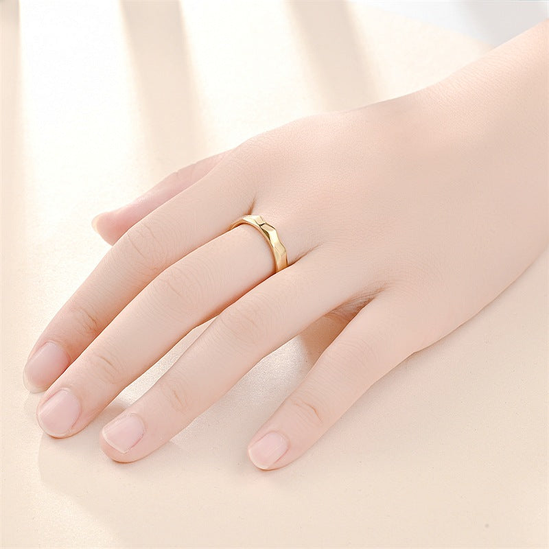 Damen facettierter Goldring Shop Nory
