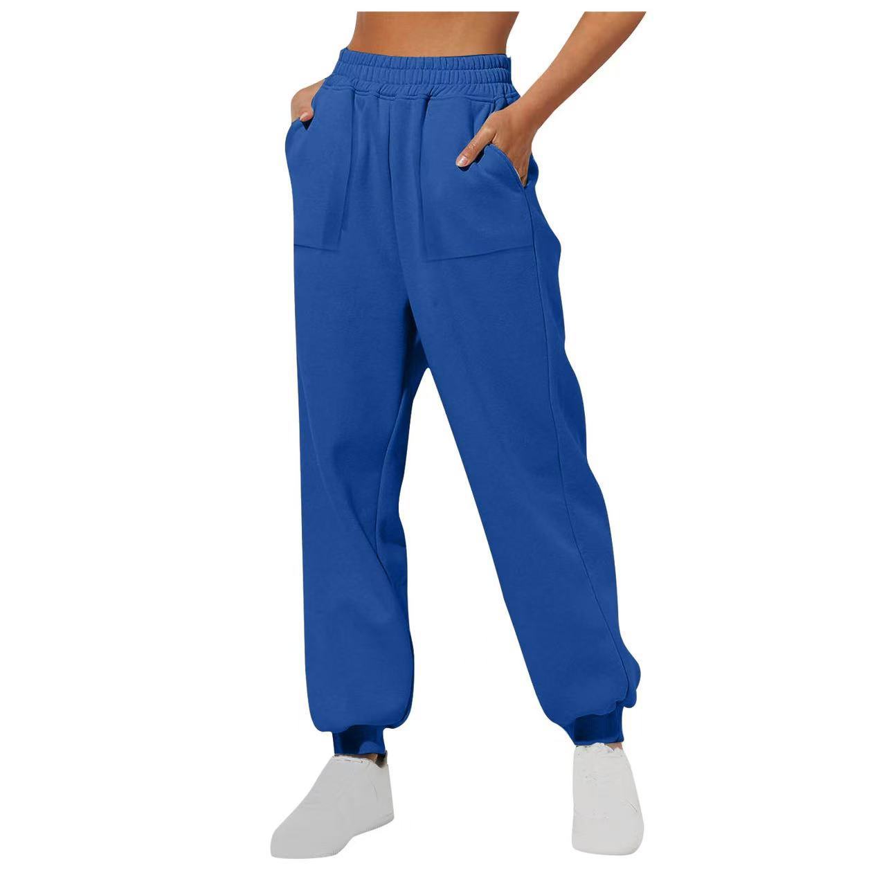 Damen lässige Freizeithose mit hohem Bund